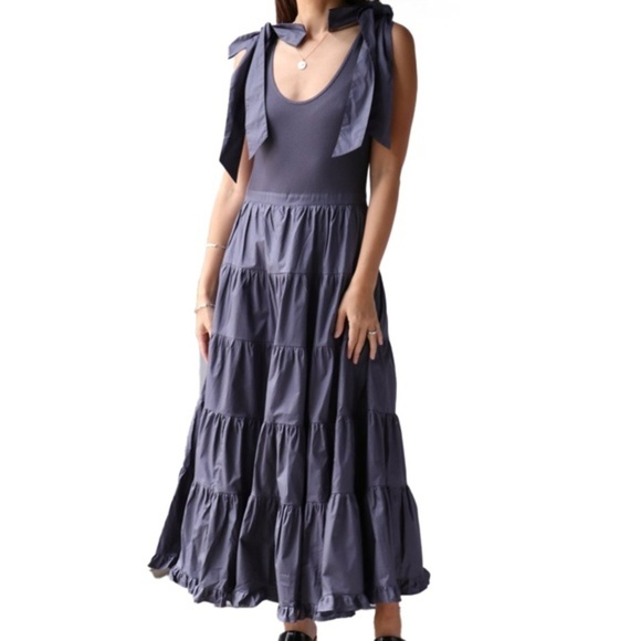 Ulla Johnson Dresses & Skirts - Ulla‎ Johnson -  New! Hope Dress - Tie Shoulder Tiered Midi